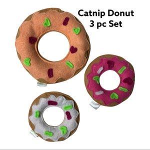 Catnip Cat Donut Set of 3 Toys